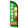 Sports Bar Premium Windless Feather Flag Bundle (Complete Kit) OR Optional Replacement Flag Only