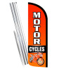 Motorcycles Premium Windless Feather Flag Bundle (Complete Kit) OR Optional Replacement Flag Only