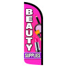 Beauty Supplies Premium Windless Feather Flag Bundle (Complete Kit) OR Optional Replacement Flag Only