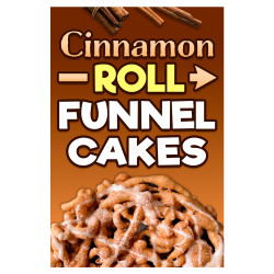 Cinnamon Roll Funnel Cakes Economy A-Frame Sign