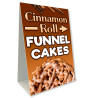 Cinnamon Roll Funnel Cakes Economy A-Frame Sign