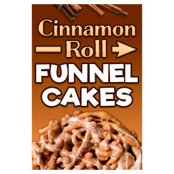 Cinnamon Roll Funnel Cakes Economy A-Frame Sign