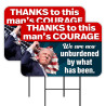 Trump Courage - Unburdened By What Has Been 2 Pack Double-Sided Yard Signs 16" x 24" with Metal Stakes (Made in Texas)