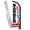 Barber Shop Premium Windless Feather Flag Bundle (Complete Kit) OR Optional Replacement Flag Only