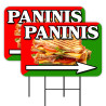 Paninis 2 Pack Double-Sided Yard Signs 16" x 24" with Metal Stakes (Made in Texas)