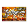 Happy Thanksgiving Premium 3x5 Flag 3x5 foot Flag OR Optional Flag with Mounting Kit