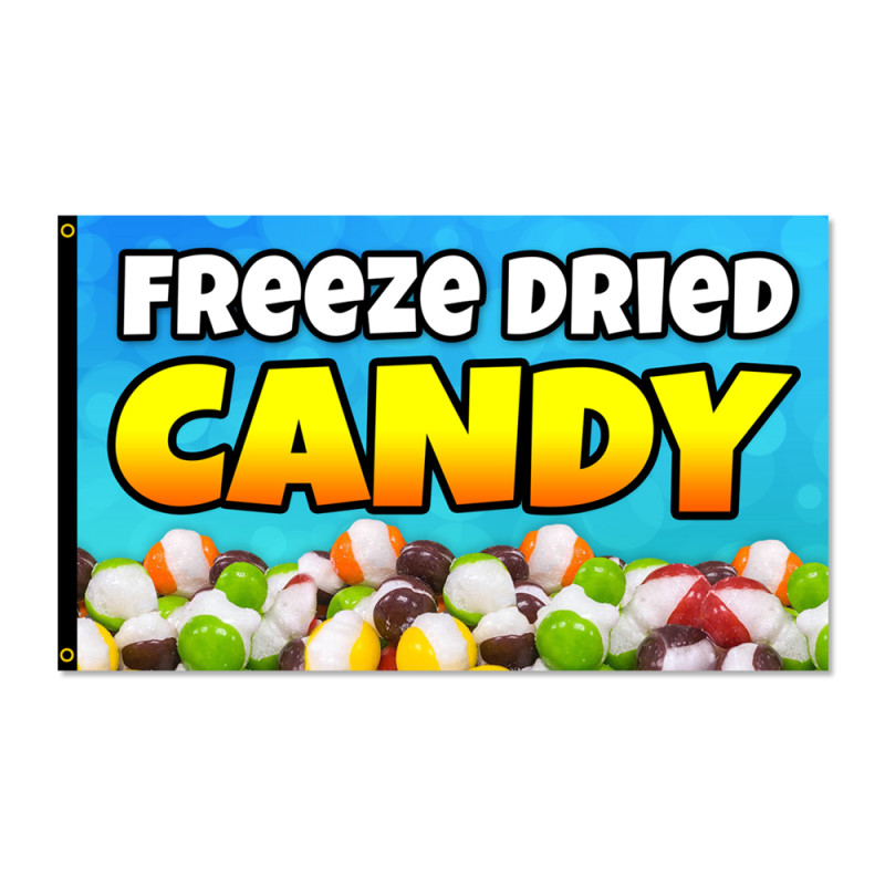 Freeze Dried Candy Premium 3x5 Flag 3x5 foot Flag OR Optional Flag with Mounting Kit