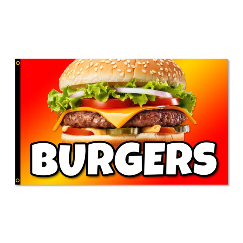 Burgers Premium 3x5 Flag 3x5 foot Flag OR Optional Flag with Mounting Kit