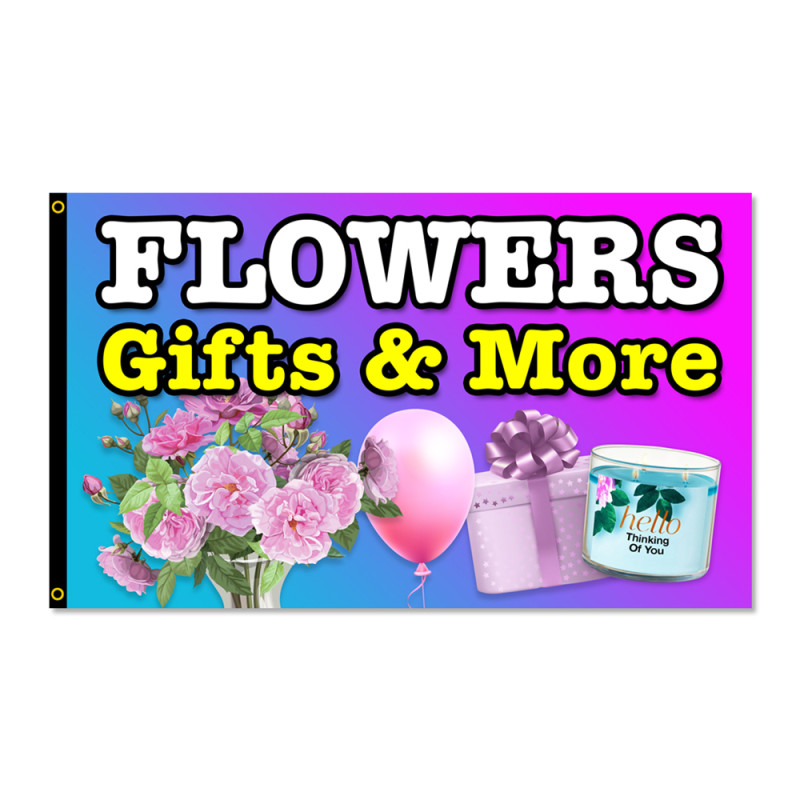 Flowers Gifts & More Premium 3x5 Flag 3x5 foot Flag OR Optional Flag with Mounting Kit