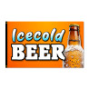 Ice Cold BEER Premium 3x5 Flag 3x5 foot Flag OR Optional Flag with Mounting Kit