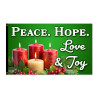 Peace Hope Love Joy - Advent Premium 3x5 Flag 3x5 foot Flag OR Optional Flag with Mounting Kit