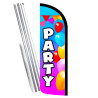 PARTY Premium Windless Feather Flag Bundle (Complete Kit) OR Optional Replacement Flag Only