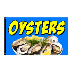 OYSTERS Premium 3x5 Flag 3x5 foot Flag OR Optional Flag with Mounting Kit