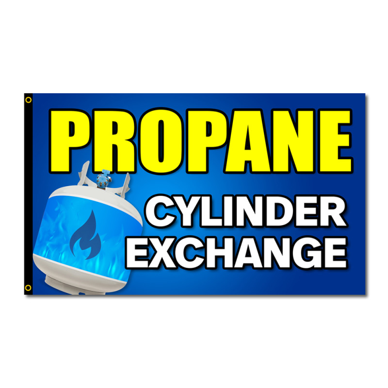 Propane Cylinder Exchange Premium 3x5 Flag 3x5 foot Flag OR Optional Flag with Mounting Kit