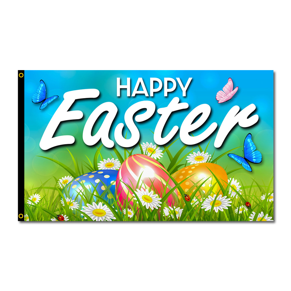 Happy Easter Premium 3×5 foot Flag OR Optional Flag with Mounting Kit