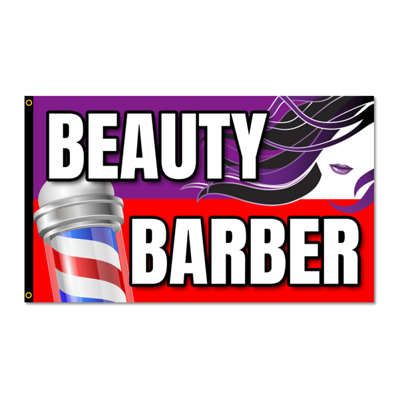 Beauty Salon Barber Shop Premium 3x5 Flag 3x5 foot Flag OR Optional Flag with Mounting Kit