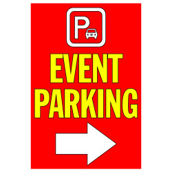 EXTRA PARKING RIGHT ARROW Banner Sign NEW 2x5 