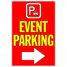 Event Parking (Arrow) Economy A-Frame Sign 2 Feet Wide by 3 Feet Tall (Made in The USA)
