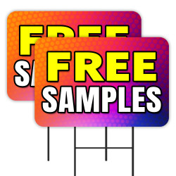 Free Samples 2 Pack Double-Sided Yard Signs 16" x 24" with Metal Stakes (Made in Texas)