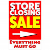 Store Closing Sale (Arrow) Economy A-Frame Sign 2 Feet Wide by 3 Feet Tall (Made in The USA)