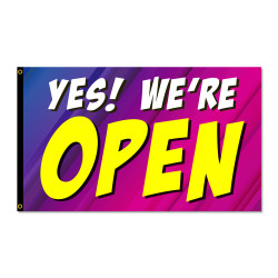 Yes! We're Open Premium 3x5...