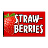 Strawberries - Fruit Produce Premium 3x5 Foot Flag OR Optional Flag with Mounting Kit