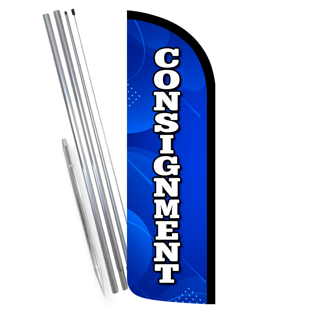 Consignment Premium Windless Feather Flag Bundle (Complete Kit) OR Optional Repl