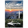 Welcome (Church/Worship) Economy A-Frame Sign 2 Feet Wide by 3 Feet Tall (Made in The USA)