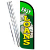 Easy Loans Windless Feather Flag Bundle (Complete Kit) OR Optional Replacement Flag Only