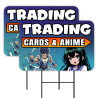 Trading Cards & Anime - Collectibles 2 Pack Double-Sided Yard Signs 16" x 24" with Metal Stakes (Made in Texas)