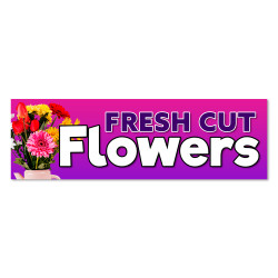 Fresh Cut Flowers - Roses Vinyl Banner with Optional Sizes (Made in the USA)
