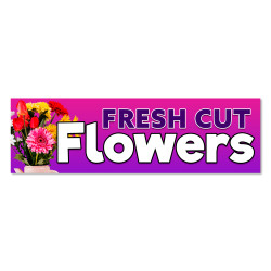 Fresh Cut Flowers - Roses Vinyl Banner with Optional Sizes (Made in the USA)