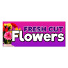 Fresh Cut Flowers - Roses Vinyl Banner with Optional Sizes (Made in the USA)