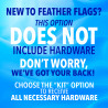 FRESH PRODUCE (Yellow) Windless Feather Flag Bundle (Complete Kit) OR Optional Replacement Flag Only