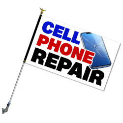 CELL PHONE REPAIR Premium 3x5 Flag OR Optional Flag with Mounting Kit