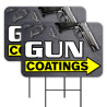 Gun Coatings - Ammo 2 Pack Double-Sided Yard Signs 16" x 24" with Metal Stakes (Made in Texas)