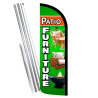 Patio Furniture Premium Windless Feather Flag Bundle (Complete Kit) OR Optional Replacement Flag Only