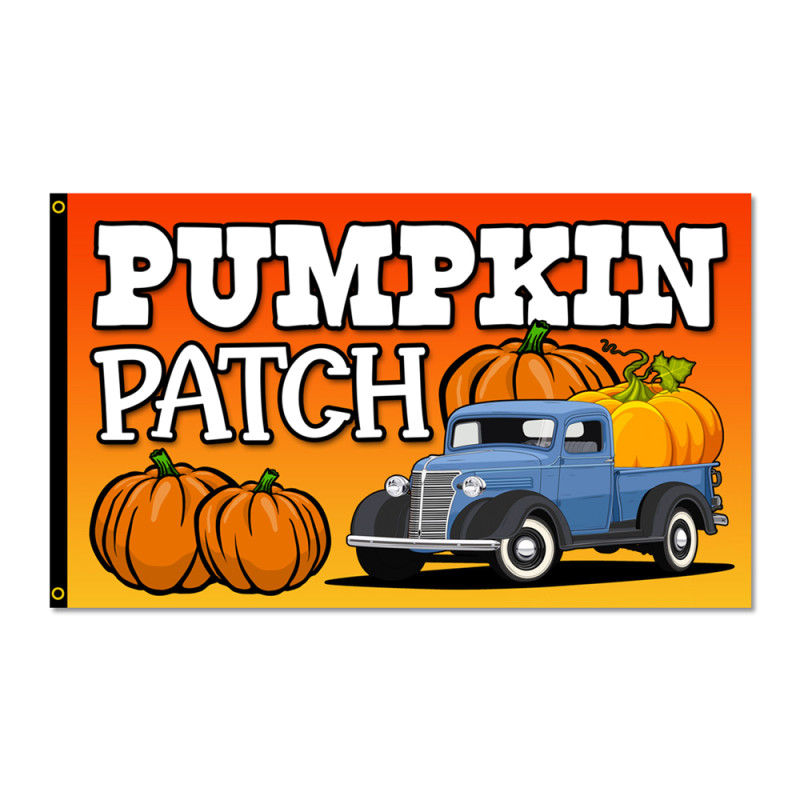 Pumpkin Patch Premium 3x5 Flag OR Optional Flag with Mounting Kit
