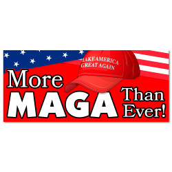 More MAGA Than Ever - Trump Great Again Car Decals 2 Pack Removable Bumper Stickers (9x4 inches)