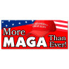 More MAGA Than Ever - Trump Great Again Car Decals 2 Pack Removable Bumper Stickers (9x4 inches)