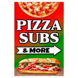 Pizza Subs & More - Pasta Italian Economy A-Frame Sign