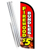 Firewood Bundles $5 Premium Windless Feather Flag Bundle (Complete Kit) OR Optional Replacement Flag Only