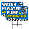 Water Pump & Timing Belt Service - Auto Repair 2 Pack Double-Sided Yard Signs 16" x 24" with Metal Stakes (Made in Texas)