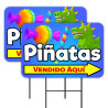 Piñatas - Fiesta Cumpleaños 2 Pack Double-Sided Yard Signs 16" x 24" with Metal Stakes (Made in Texas)