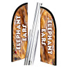 Elephant Ears 10' 2 Sided Feather Flag Bundle (Complete Kit) OR Optional Replacement Flag Only