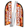 Apricots 10' 2 Sided Feather Flag Bundle (Complete Kit) OR Optional Replacement Flag Only