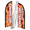 Fresh Picked Nectarines 10' 2 Sided Feather Flag Bundle (Complete Kit) OR Optional Replacement Flag Only