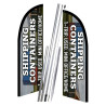 Shipping Containers 10' 2 Sided Feather Flag Bundle (Complete Kit) OR Optional Replacement Flag Only