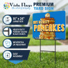 Hot Tasty Pancakes 2 Pack Double-Sided Yard Signs 16" x 24" with Metal Stakes (Made in Texas)