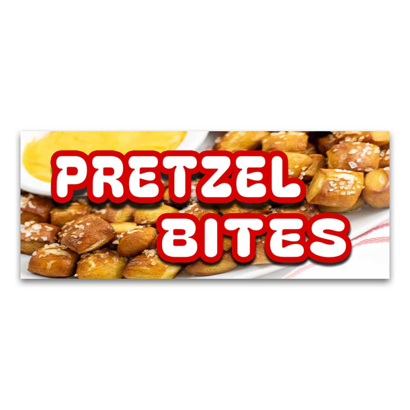 Pretzel Bites Vinyl Banner with Optional Sizes (Made in the USA)